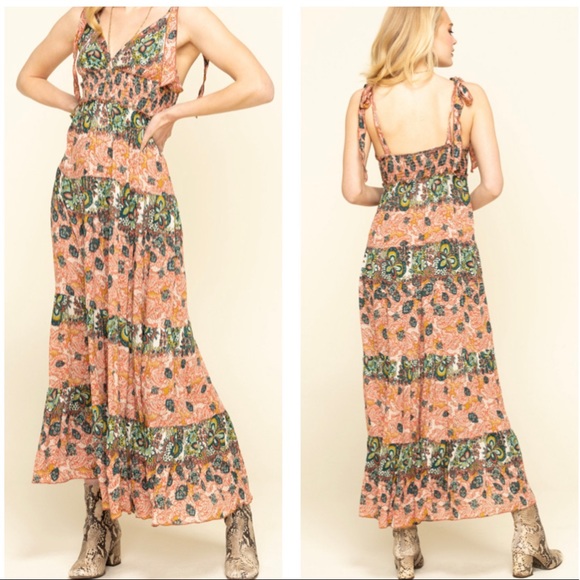 NWT F.P - Let’s Smock about it Maxi Dress - Picture 7 of 14